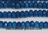 CCN4134 15.5 inches 4*6mm faceted rondelle candy jade beads