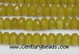 CCN4139 15.5 inches 4*6mm faceted rondelle candy jade beads