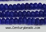 CCN4142 15.5 inches 4*6mm faceted rondelle candy jade beads