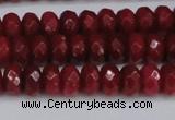 CCN4160 15.5 inches 5*8mm faceted rondelle candy jade beads