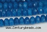 CCN4165 15.5 inches 5*8mm faceted rondelle candy jade beads