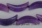 CCN419 15.5 inches 8*30mm curved moon candy jade beads wholesale