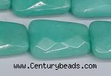 CCN4254 15.5 inches 18*25mm faceted trapezoid candy jade beads