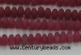 CCN4501 15.5 inches 3*5mm rondelle matte candy jade beads