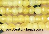 CCN5111 15 inches 3*4mm faceted rondelle candy jade beads