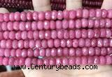 CCN5141 15 inches 5*8mm faceted rondelle candy jade beads