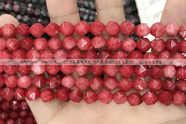 CCN5240 15 inches 8mm faceted nuggets candy jade beads