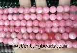 CCN5723 15 inches 8mm faceted round candy jade beads