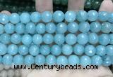 CCN5781 15 inches 10mm faceted round candy jade beads