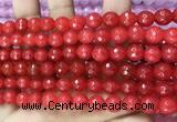 CCN6304 15.5 inches 8mm faceted round candy jade beads Wholesale