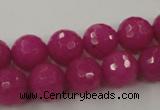 CCN771 15.5 inches 6mm faceted round candy jade beads wholesale