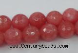 CCN889 15.5 inches 20mm faceted round candy jade beads