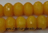 CCN933 15.5 inches 12*16mm faceted rondelle candy jade beads