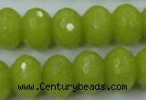 CCN934 15.5 inches 12*16mm faceted rondelle candy jade beads