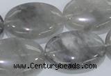 CCQ149 15.5 inches 22*30mm oval cloudy quartz beads wholesale