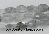 CCQ152 15.5 inches 8*12mm faceted oval cloudy quartz beads wholesale