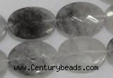 CCQ156 15.5 inches 18*25mm faceted oval cloudy quartz beads wholesale