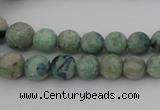 CCS518 15.5 inches 4mm - 12mm round matte natural chrysocolla beads