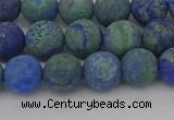 CCS542 15.5 inches 8mm round matte dyed chrysocolla beads