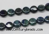 CCS62 16 inches 8mm flat round dyed chrysocolla gemstone beads