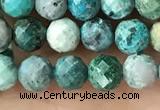 CCS882 15.5 inches 5.5mm faceted round natural chrysocolla beads