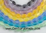 CCT12 14.5 inches 8*12mm flat teardorp cats eye beads Wholesale