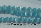 CCT324 15 inches 4mm faceted round cats eye beads wholesale