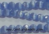 CCT346 15 inches 5mm faceted round cats eye beads wholesale