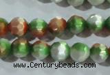 CCT365 15 inches 6mm faceted round cats eye beads wholesale