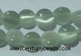 CCT451 15 inches 6mm flat round cats eye beads wholesale