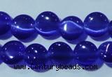 CCT466 15 inches 6mm flat round cats eye beads wholesale