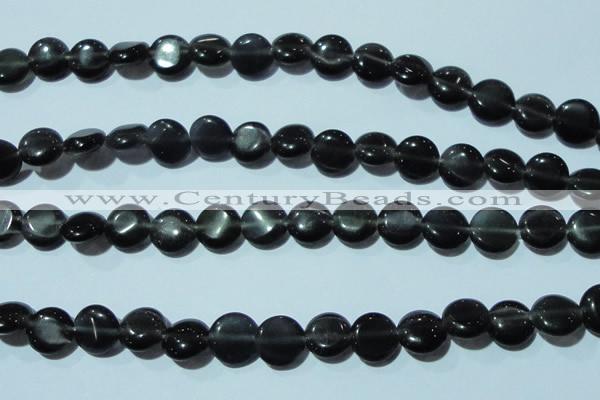 CCT500 15 inches 8mm flat round cats eye beads wholesale