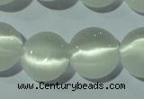 CCT510 15 inches 10mm flat round cats eye beads wholesale