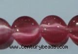 CCT513 15 inches 10mm flat round cats eye beads wholesale