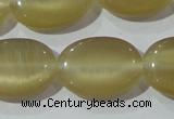 CCT723 15 inches 10*14mm oval cats eye beads wholesale