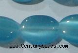 CCT752 15 inches 11*15mm oval cats eye beads wholesale