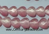 CCT962 15 inches 10*10mm faceted heart cats eye beads wholesale