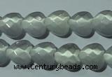 CCT970 15 inches 12*12mm faceted heart cats eye beads wholesale