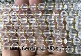 CCU1350 15 inches 6mm - 7mm faceted cube white crystal beads