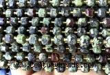 CCU1383 15 inches 6mm - 7mm faceted cube dragon blood jasper beads