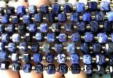 CCU1403 15 inches 6mm - 7mm faceted cube dumortierite beads