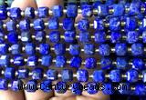 CCU1405 15 inches 6mm - 7mm faceted cube lapis lazuli beads