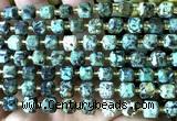 CCU1432 15 inches 6mm - 7mm faceted cube African turquoise beads
