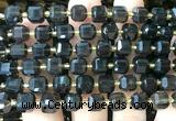 CCU1457 15 inches 8mm - 9mm faceted cube smoky quartz beads