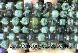 CCU1489 15 inches 8mm - 9mm faceted cube kambaba jasper beads