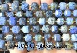 CCU1508 15 inches 8mm - 9mm faceted cube sunset dumortierite beads