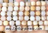 CCU1528 15 inches 8mm - 9mm faceted cube pink aventurine jade beads