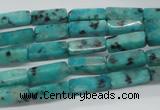 CCU510 15.5 inches 4*13mm cuboid sesame jasper beads wholesale