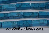 CCU725 15.5 inches 4*13mm cuboid imitation turquoise beads wholesale