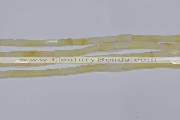 CCU730 15.5 inches 4*13mm cuboid yellow jade beads wholesale